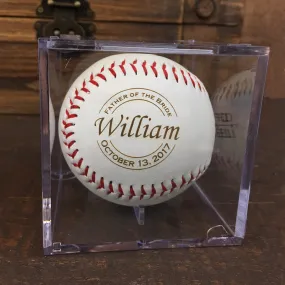 Father of the Bride & Groom Gift - Engraved Baseball