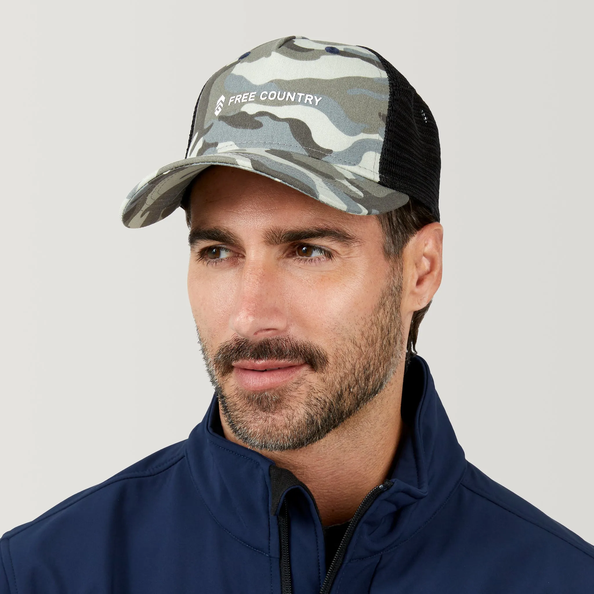 Free Country Five Panel Camo Trucker Hat