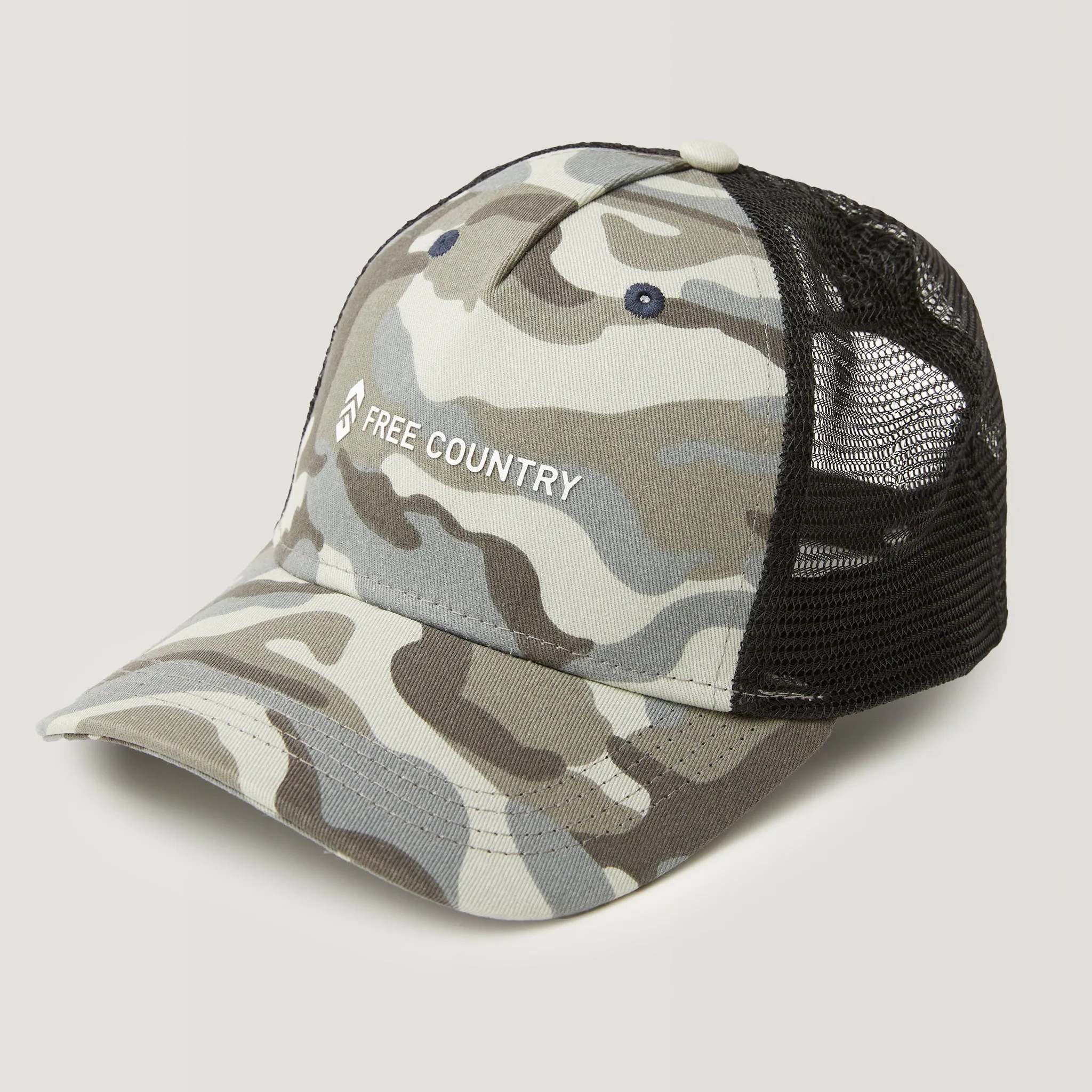 Free Country Five Panel Camo Trucker Hat