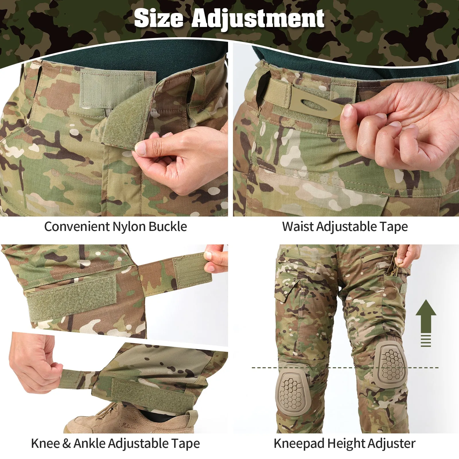 G4 Pro Combat Pants with Knee Pads Camouflage Tactical Pants