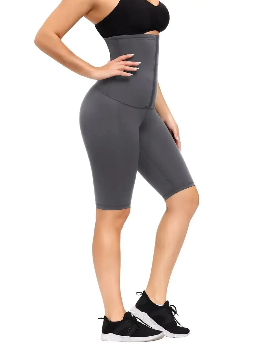 Gray High Waist Trainer Shorts