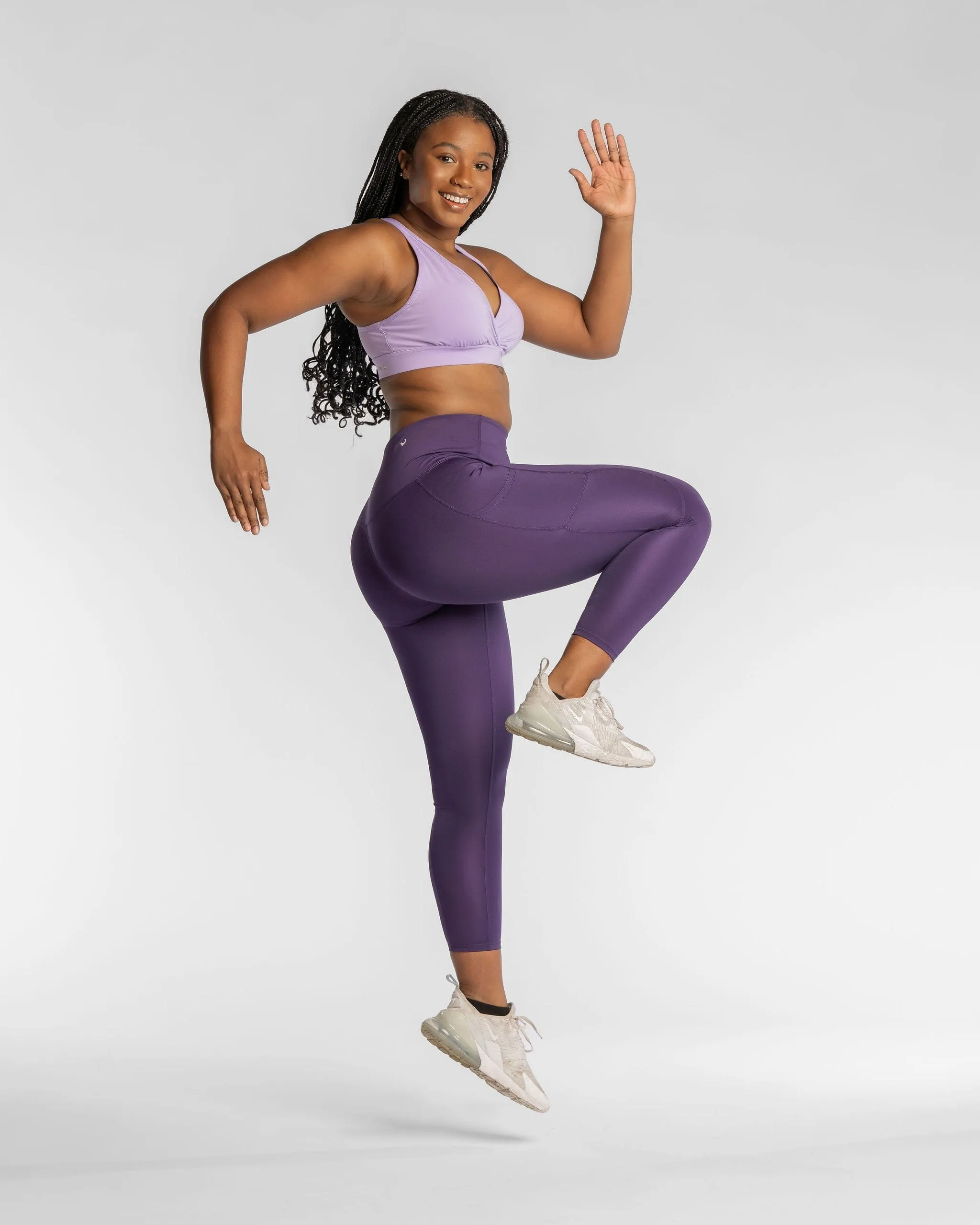 Hi Five Pocketed High-Waist Legging – Purple Craze