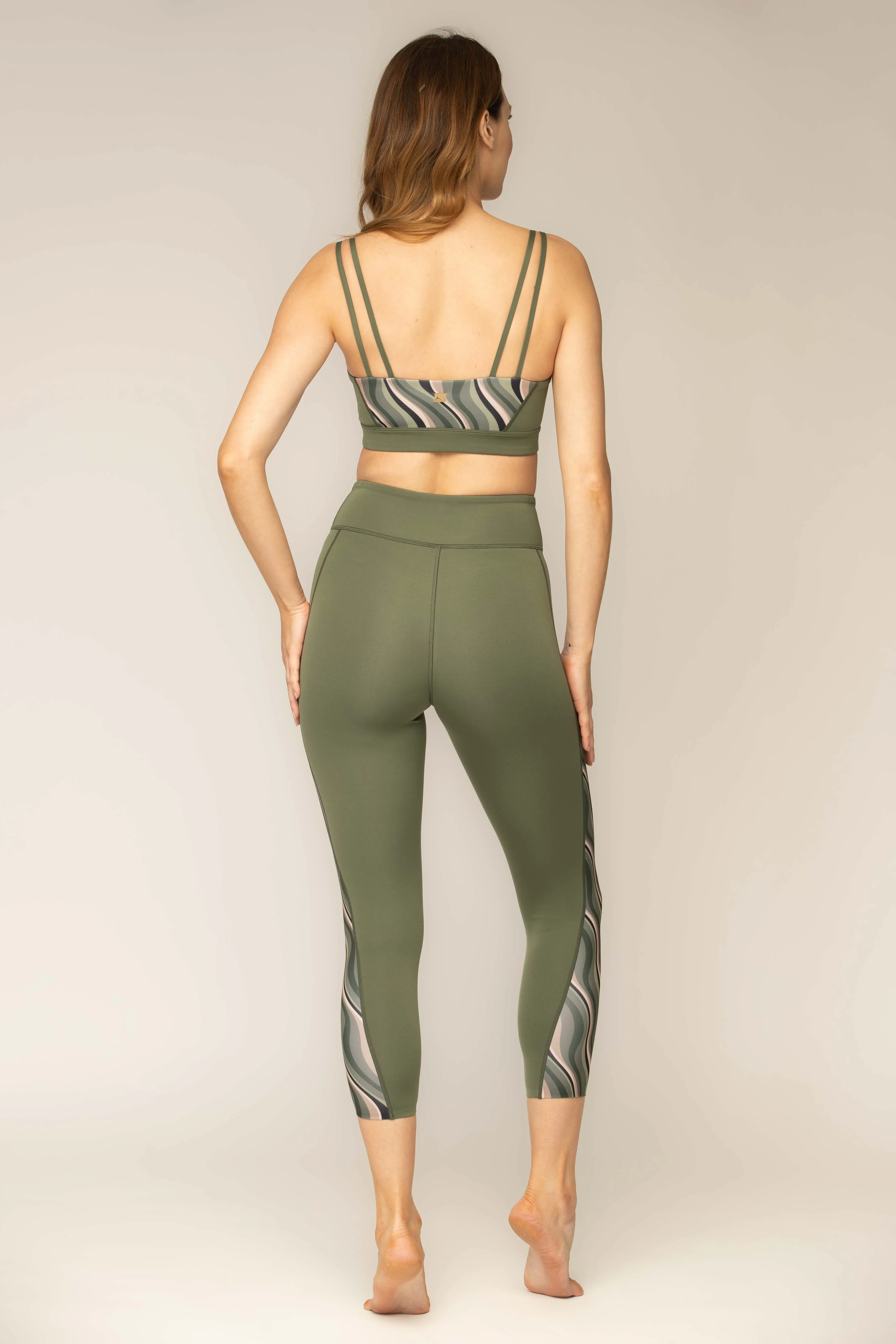 Journey cropped legging Olive