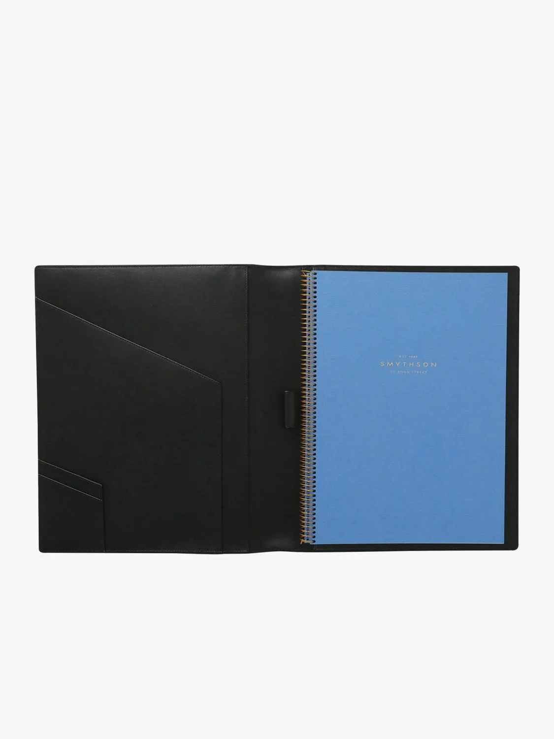 Leather A4 Writing Folder Navy