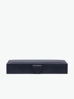 Leather Cufflink Box Navy