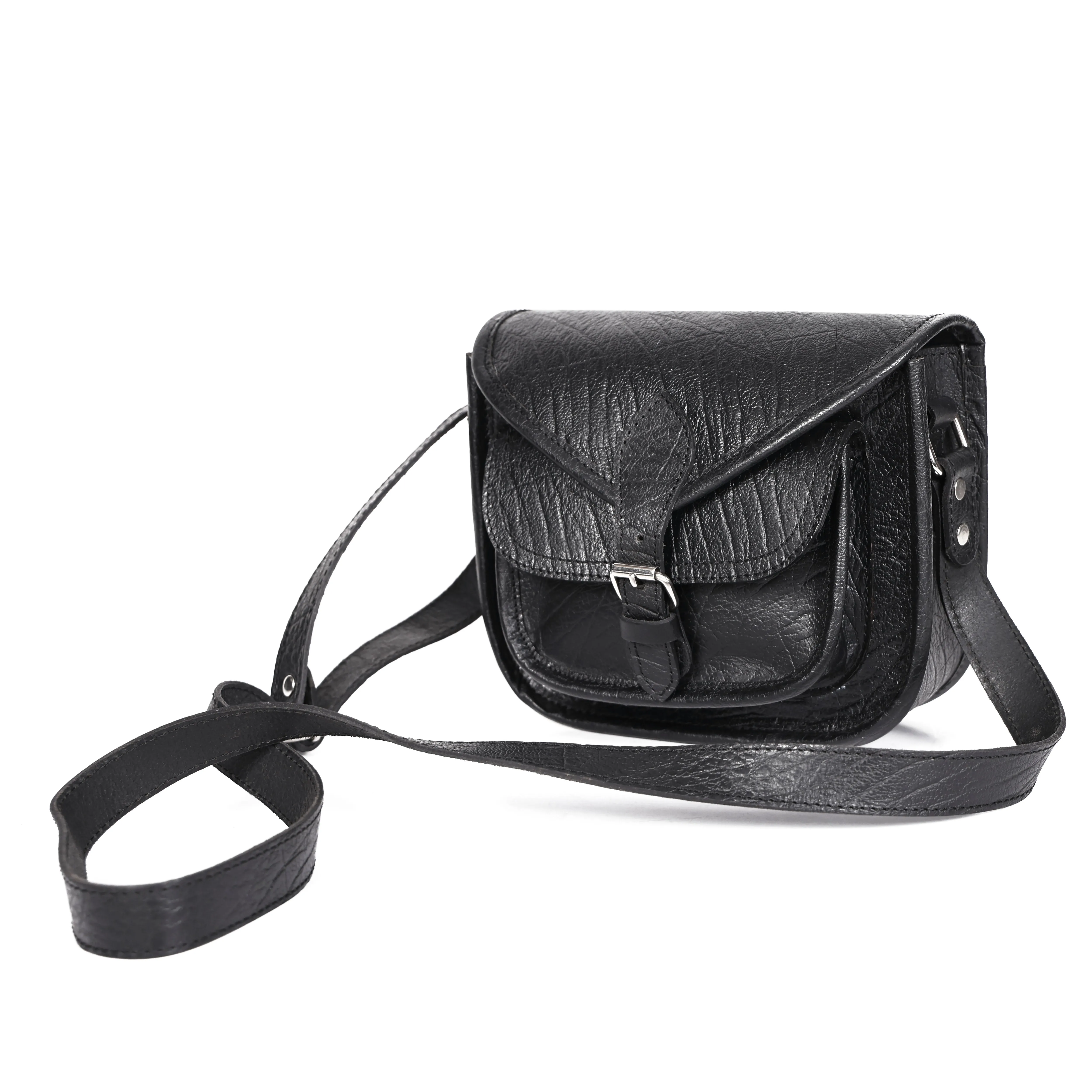 Luxurious Black Leather Embossing Bags – Elevate Your Style, ART:- BG-1364