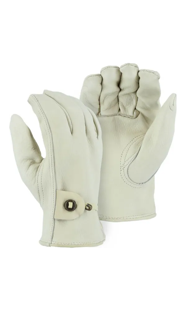 Majestic Gloves 1509K A-Grade Cowhide Leather Gloves with Wrist Strap (Dozen)