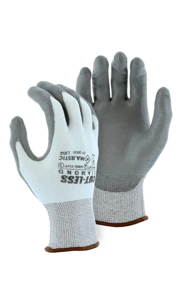 Majestic Gloves 37-3436 Dyneema Cut-less Diamond Cut Level 3 Cut Resistant Gloves (Dozen)