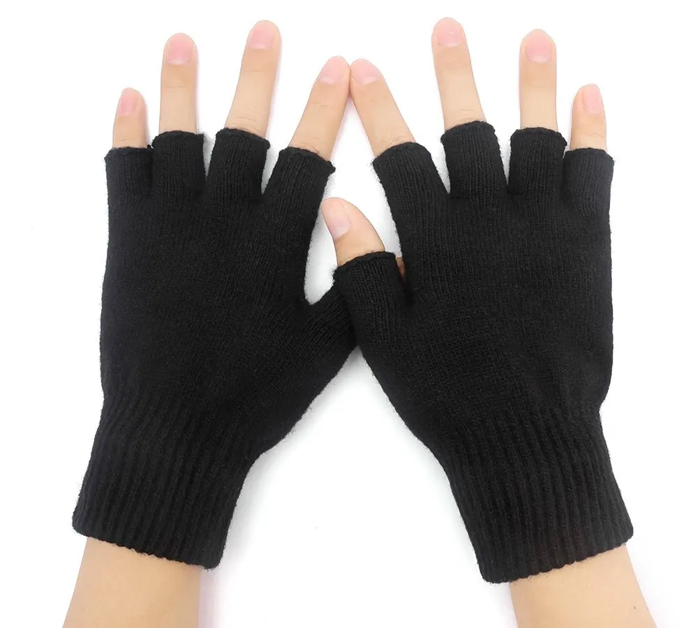 Mens Fingerless Gloves With Non Slip Dots