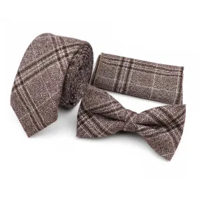 Plaid Cotton Tie Set