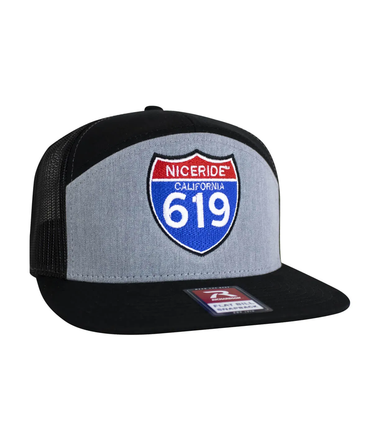 "Interstate 619" 7 Panel Trucker Snapback Hat For Men And Women