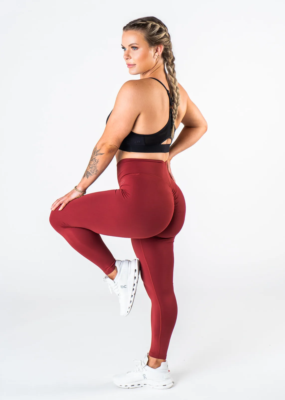 Regal Booty Scrunch Leggings | Deep Red