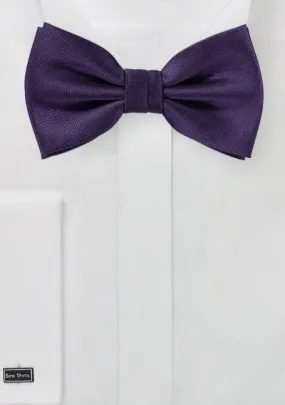 Regency Purple Herringbone Bowtie