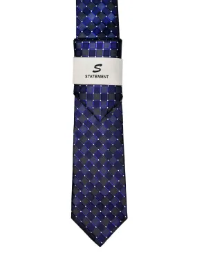 SAPPHIRE GEO 2 PC TIE & HANKIE SET