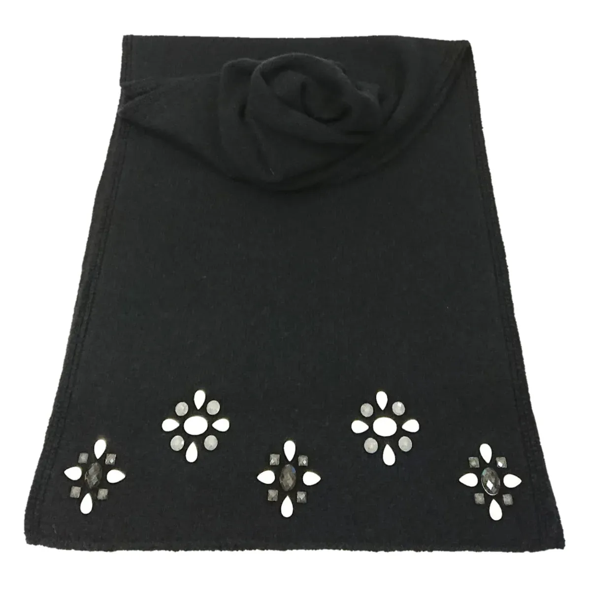 Scottish Cashmere Embellished Knitted Scarf