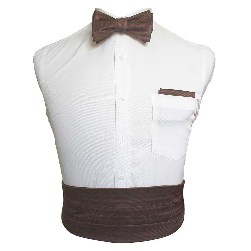 Solid Silk Cummerbund Set