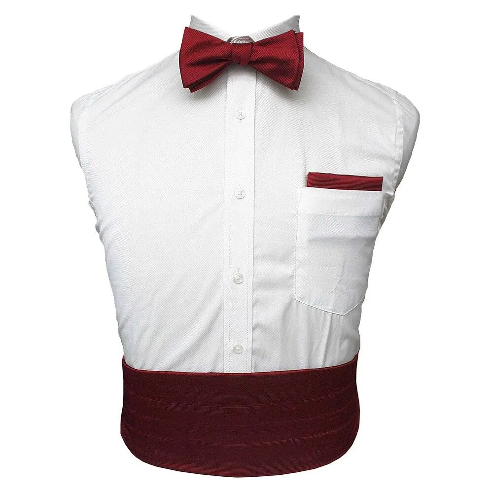 Solid Silk Cummerbund Set