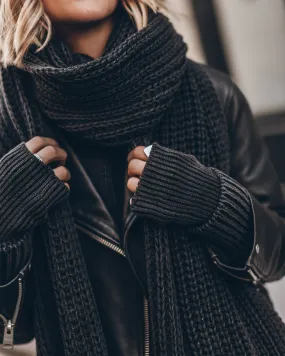 The Dark Faded Knit Gloves