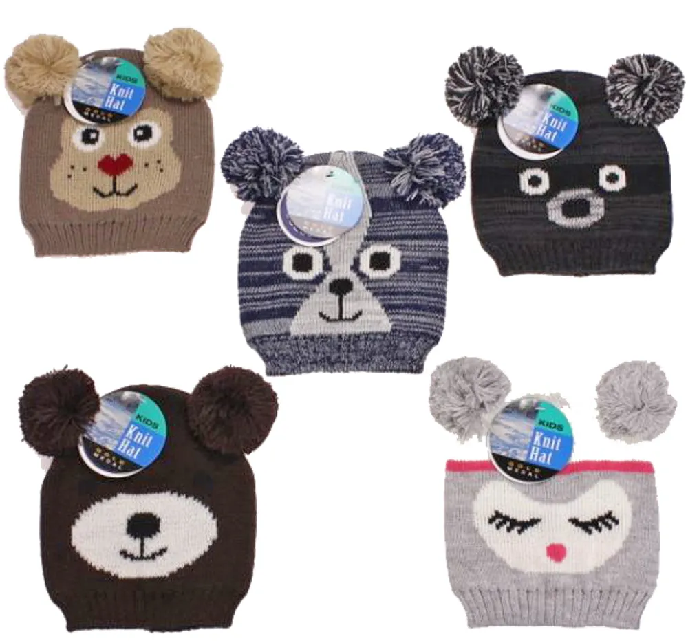 Winter-Hats Kids Animal Design Hats