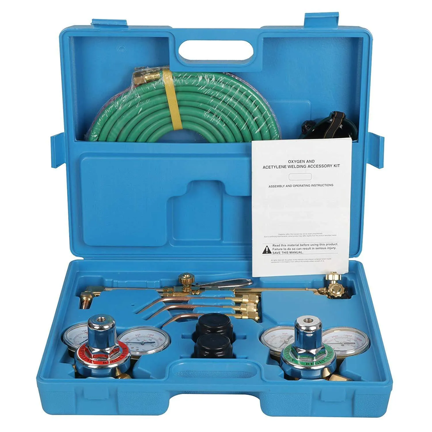 ZENY™ NEW Portable Gas Welding Cutting Torch Kit w/Hose, Oxy Acetylene Brazing Professional Set with Goggles & Case